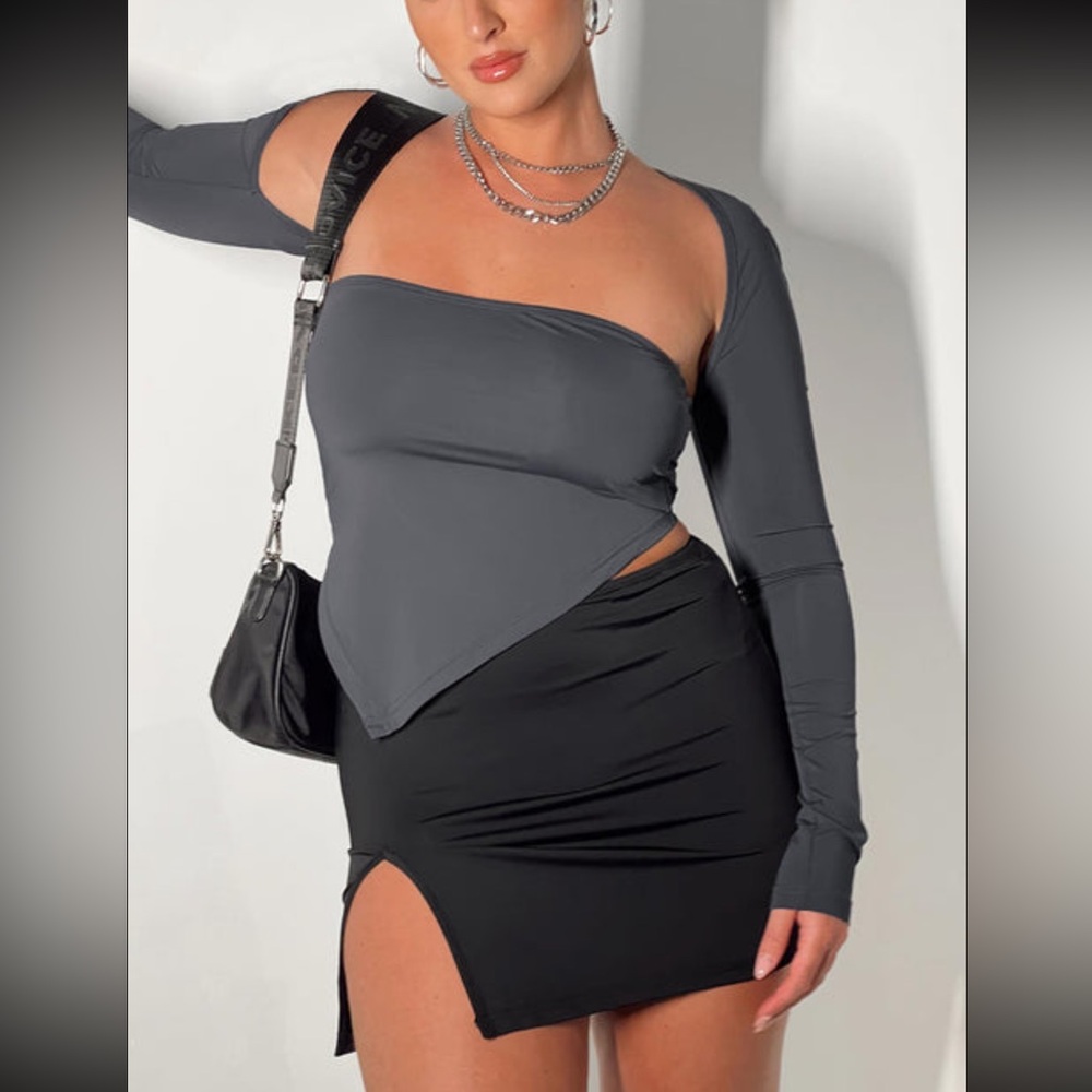 Princess Polly Lowell mini skirt black